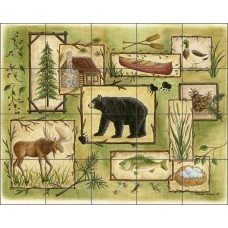 Ceramic Tile Mural Backsplash Jensen Animal Lodge Art DJ039   111863942372